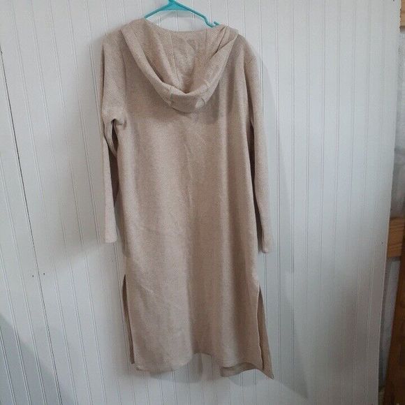 BBJ Los Angeles Sweater Womens Medium Long Line Open Hoodie Cardigan Pockets - Picture 2 of 10